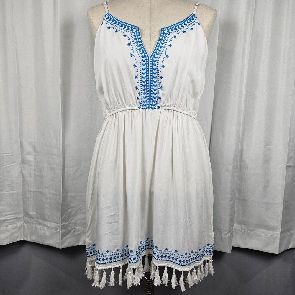NWT Cupshe Swimsuit Coverup Beachy Boho Fringe 100 Viscose Large - Picture 3 of 12